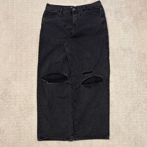 Refuge Charcoal Wide-Leg Denim